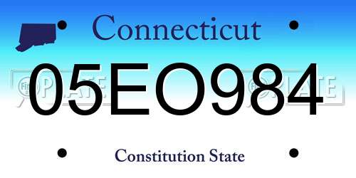 05EO984 Connecticut License Plate