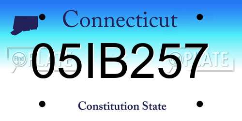 05IB257 Connecticut License Plate