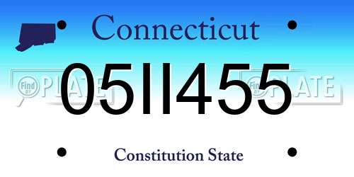 05II455 Connecticut License Plate