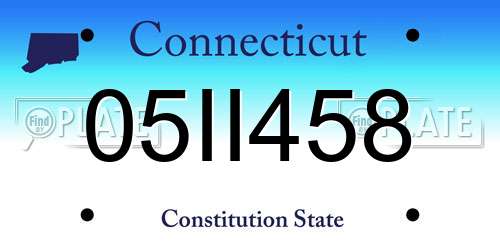 05II458 Connecticut License Plate