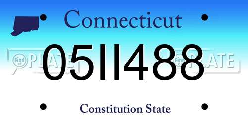 05II488 Connecticut License Plate