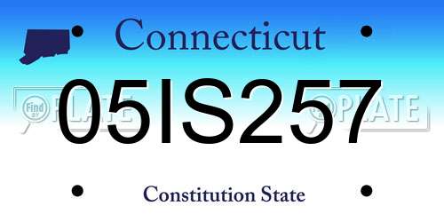05IS257 Connecticut License Plate