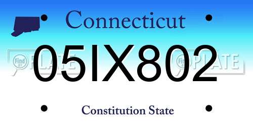 05IX802 Connecticut License Plate