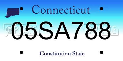 05SA788 Connecticut License Plate