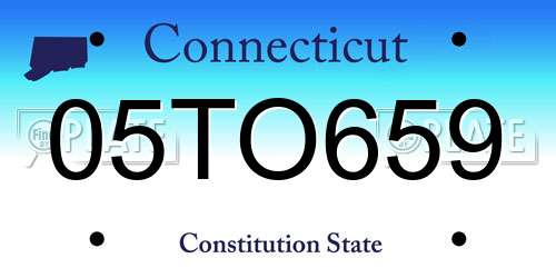 05TO659 Connecticut License Plate