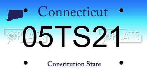 05TS21 Connecticut License Plate