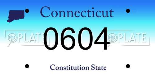 0604 Connecticut License Plate