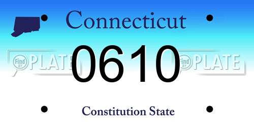 0610 Connecticut License Plate