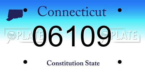 06109 Connecticut License Plate