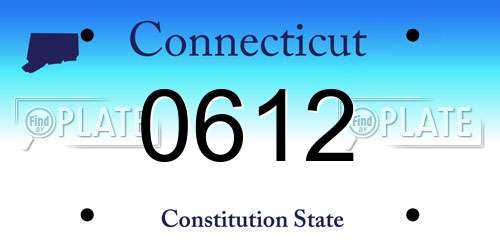 0612 Connecticut License Plate