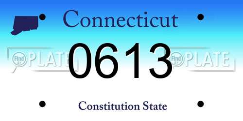 0613 Connecticut License Plate