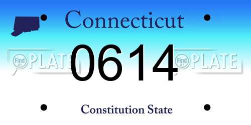 0614 Connecticut License Plate