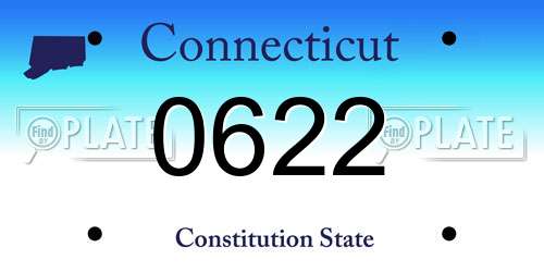 0622 Connecticut License Plate