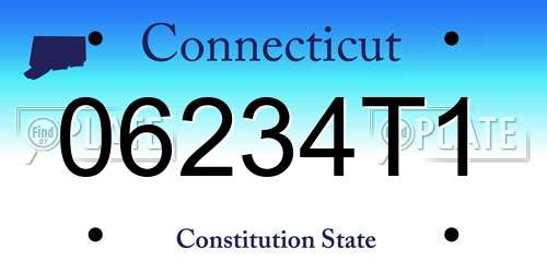 06234T1 Connecticut License Plate