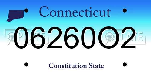 06260O2 Connecticut License Plate