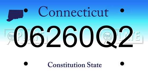 06260Q2 Connecticut License Plate