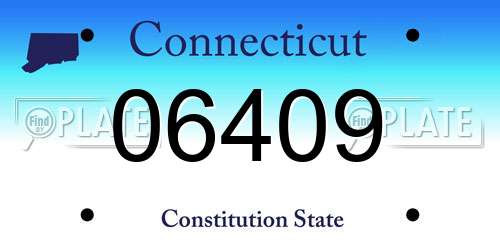 06409 Connecticut License Plate