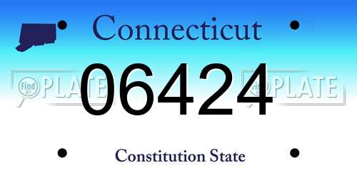 06424 Connecticut License Plate