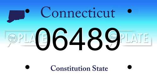 06489 Connecticut License Plate
