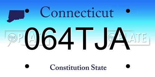 064TJA Connecticut License Plate