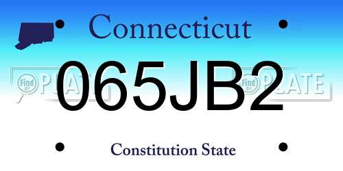 065JB2 Connecticut License Plate