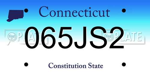 065JS2 Connecticut License Plate