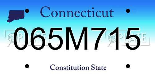 065M715 Connecticut License Plate
