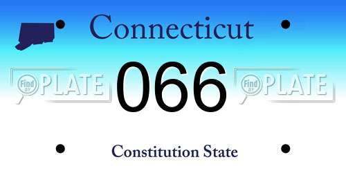 066 Connecticut License Plate