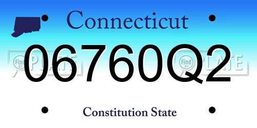06760Q2 Connecticut License Plate