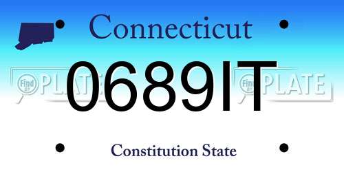 0689IT Connecticut License Plate