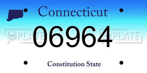 06964 Connecticut License Plate