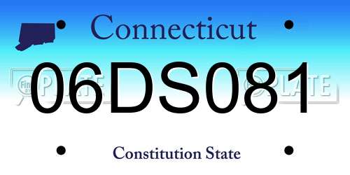06DS081 Connecticut License Plate