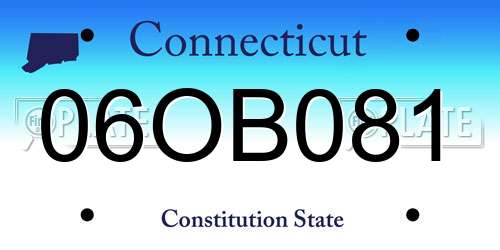 06OB081 Connecticut License Plate
