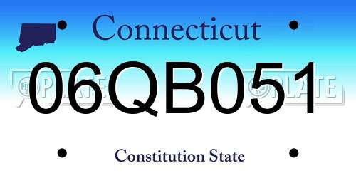 06QB051 Connecticut License Plate
