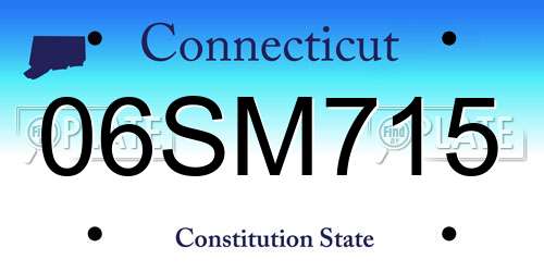 06SM715 Connecticut License Plate