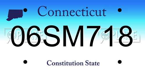 06SM718 Connecticut License Plate