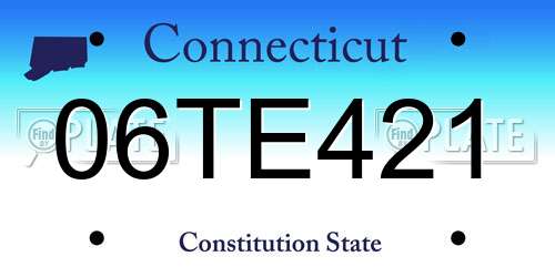 06TE421 Connecticut License Plate
