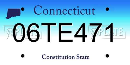 06TE471 Connecticut License Plate