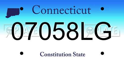 07058LG Connecticut License Plate