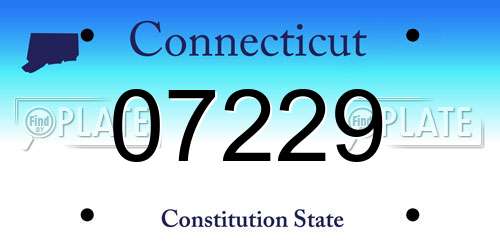 07229 Connecticut License Plate