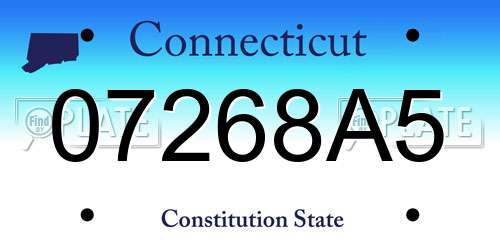 07268A5 Connecticut License Plate