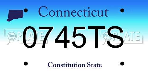 0745TS Connecticut License Plate
