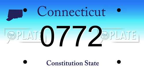0772 Connecticut License Plate
