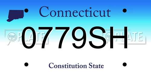 0779SH Connecticut License Plate