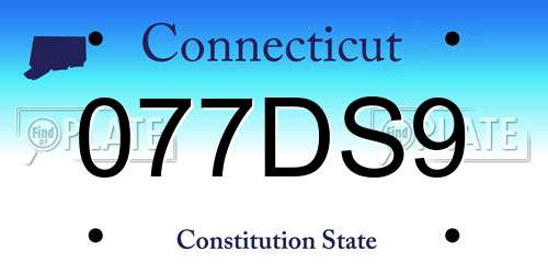 077DS9 Connecticut License Plate