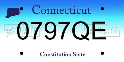 0797QE Connecticut License Plate