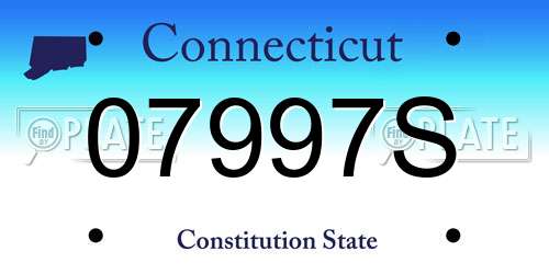 07997S Connecticut License Plate