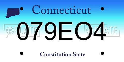 079EO4 Connecticut License Plate
