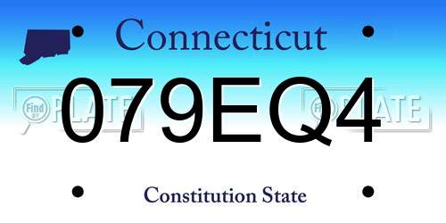 079EQ4 Connecticut License Plate