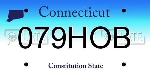 079HOB Connecticut License Plate